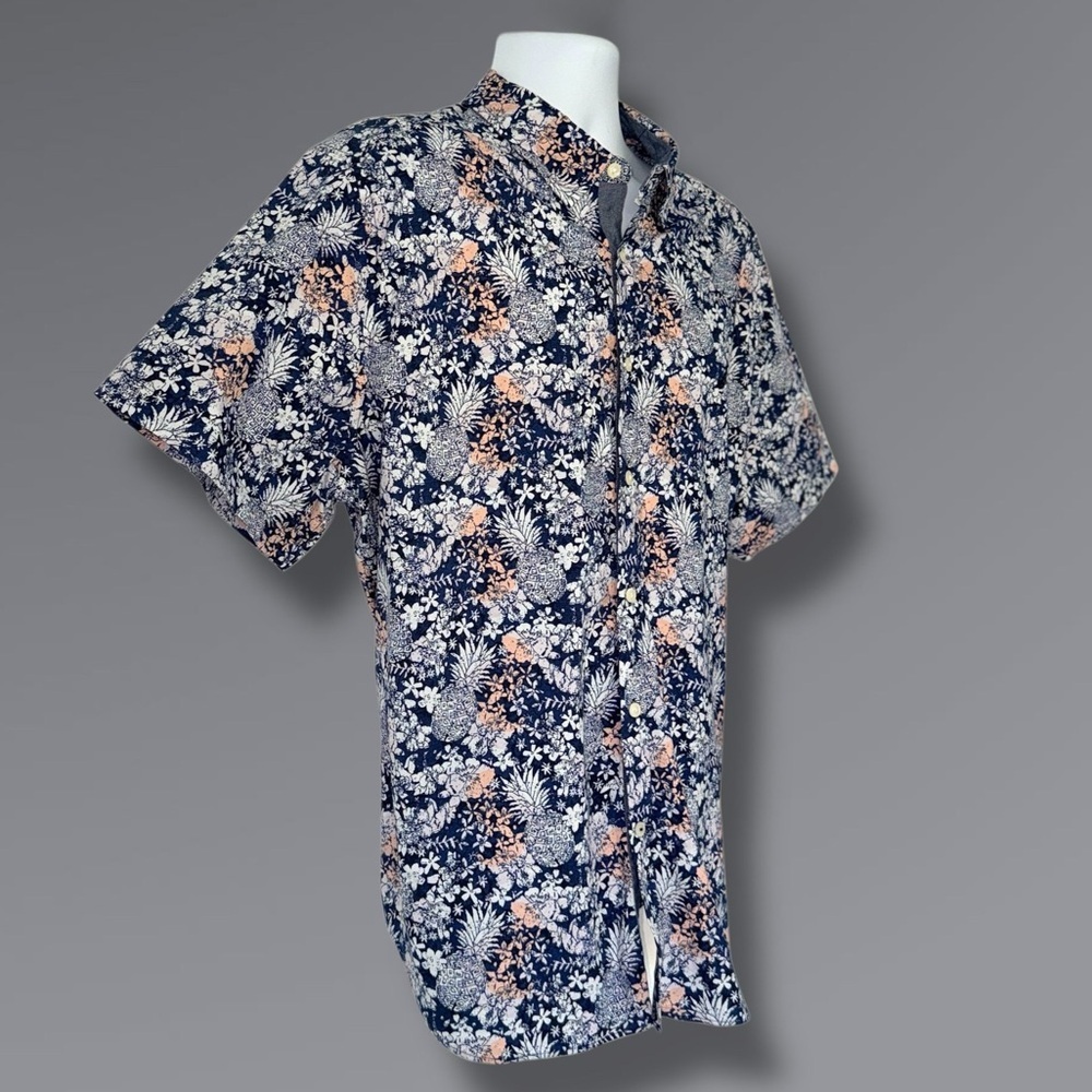 Nautica Men’s XL Classic Fit Stretch Pineapple Shirt Resort Cruise Vacation - Picture 5 of 12